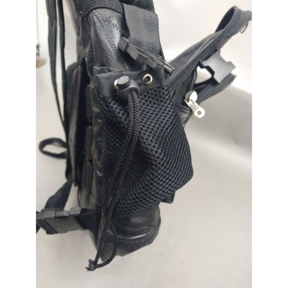 Leather Motorcycle Pack LIVE TO RIDE Buffalo Diamond Plate - Backpack 🔥 - Picture 10 of 13